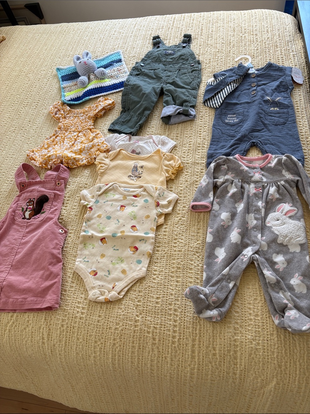 Baby Mixed One-Piece Set in Gray, Pink, Yellow & Green - Assorted Styles